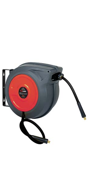 Air hose reel 3/8 (mm 10 x 14,5) L 20 m, max pres. 20 bar, with automatic  slow retraction - EquipOil