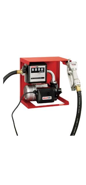 Wall mounted 220V fuel set with mechanic meter and manual nozzle